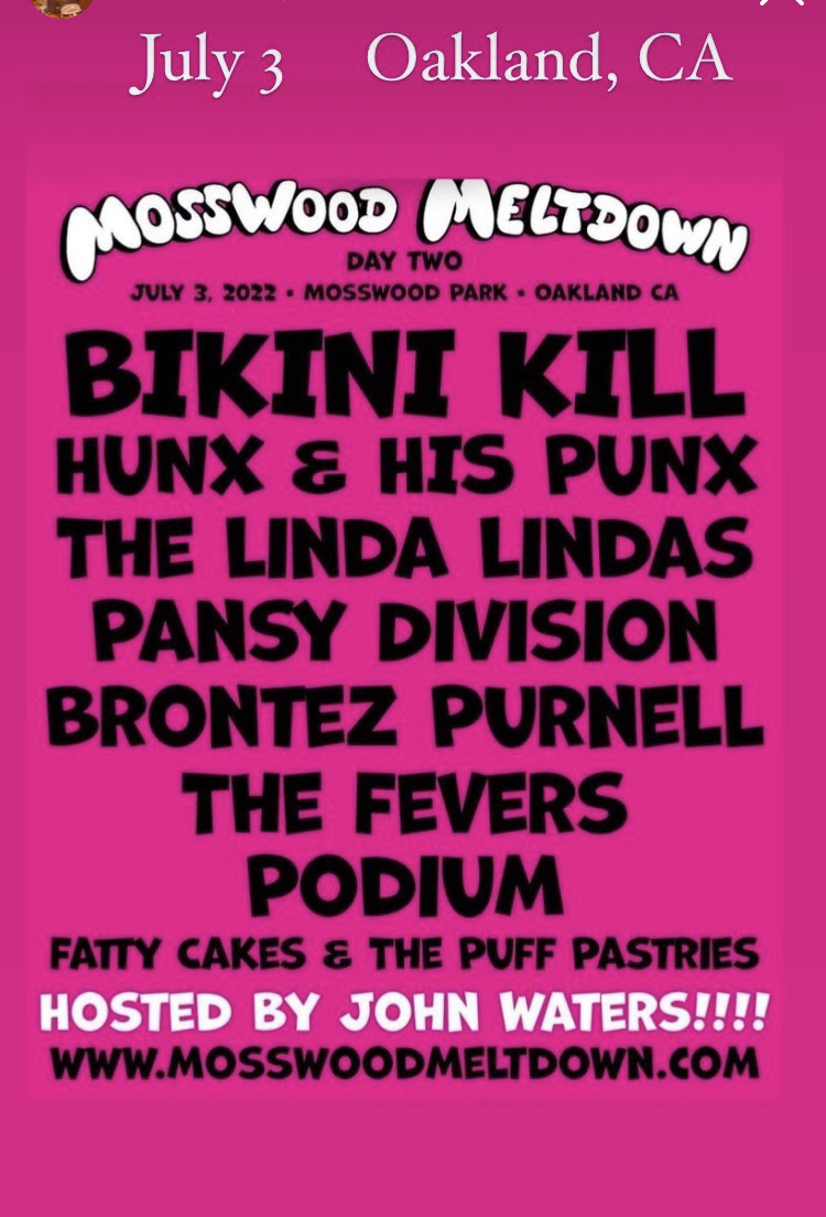 Pansy Division summer shows 2022! Pansy Division